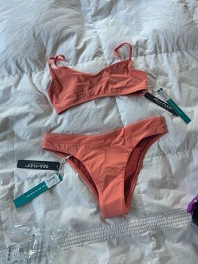 Jolyn Clothing Coral Pink Bikini Set